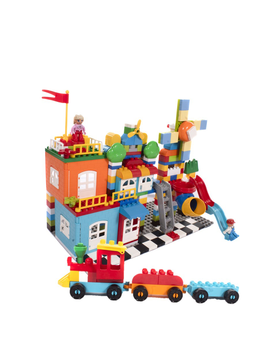 SET BLOQUES ARMAR ESTACION TREN 252PZ