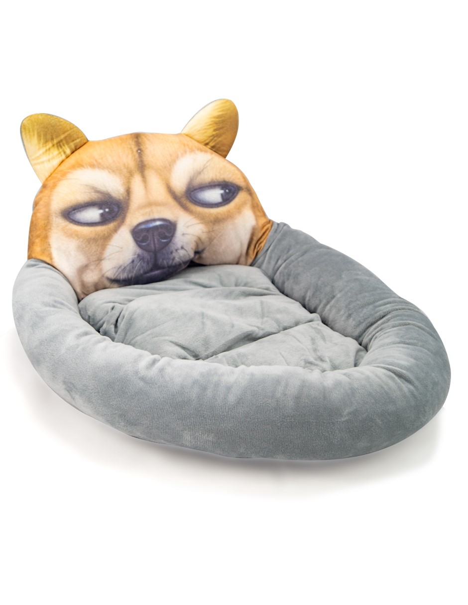 COJIN GRANDE GRIS CAMA PARA MASCOTA