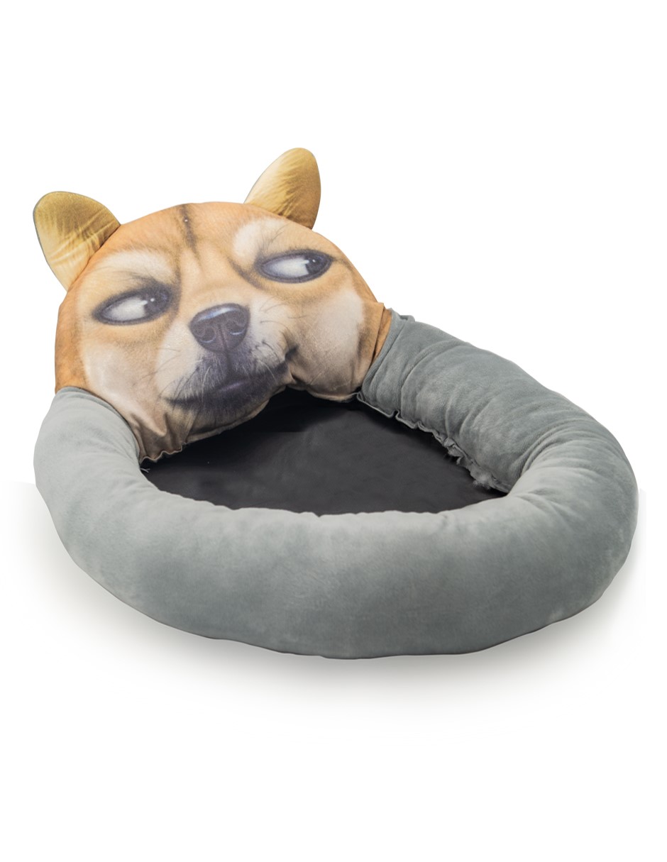 COJIN GRANDE GRIS CAMA PARA MASCOTA