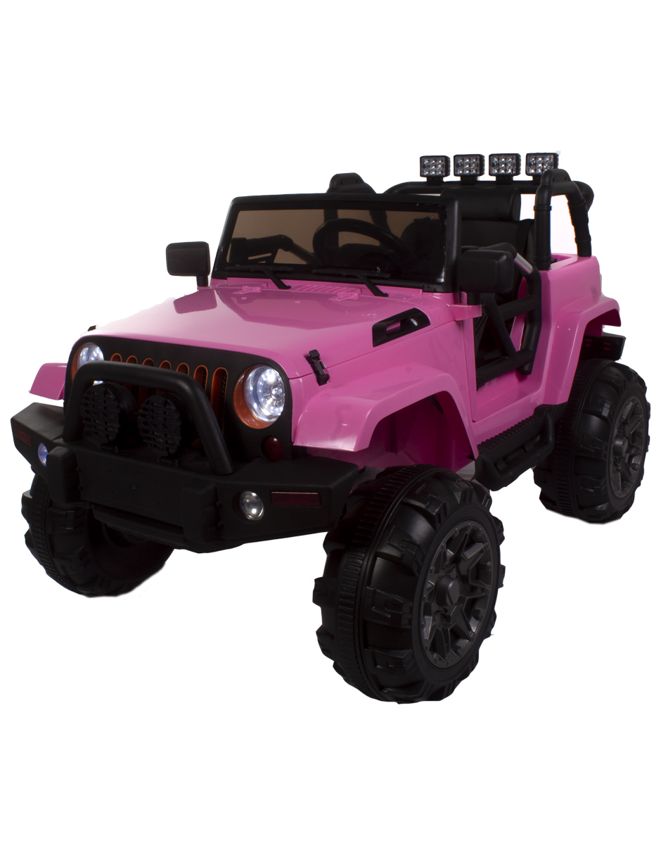 CAMIONETA TIPO JEEP ROSA MONTABLE ELECTRICO
