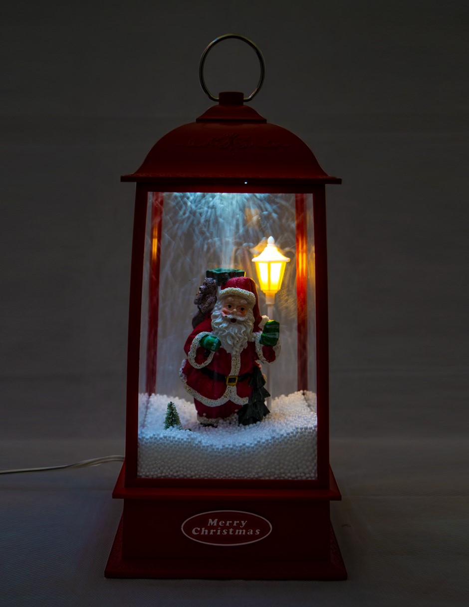 FAROL MUSICAL SANTA ROJO LUCES LED