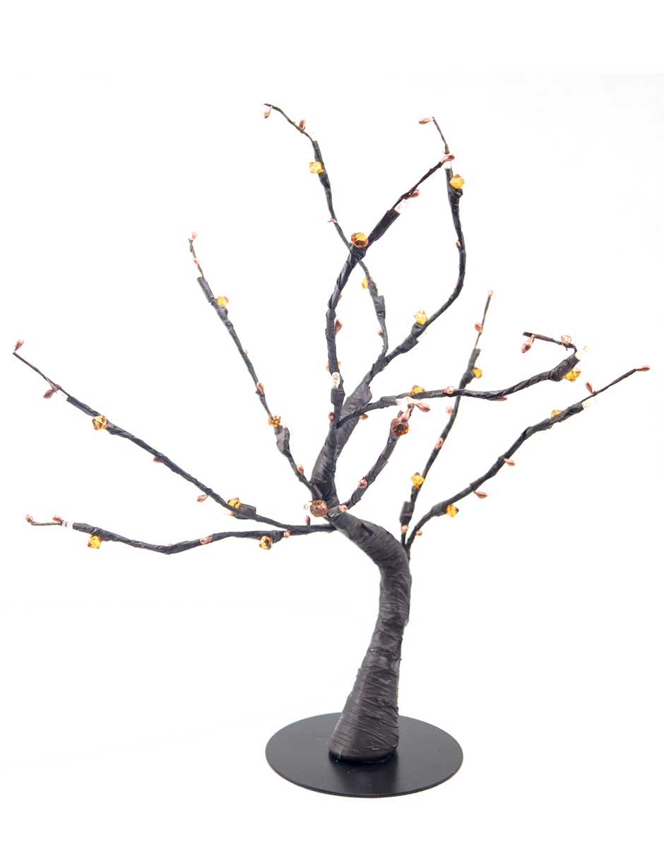 PEQUEÑO ARBOL JOYAS CAFE 45CM 20LED