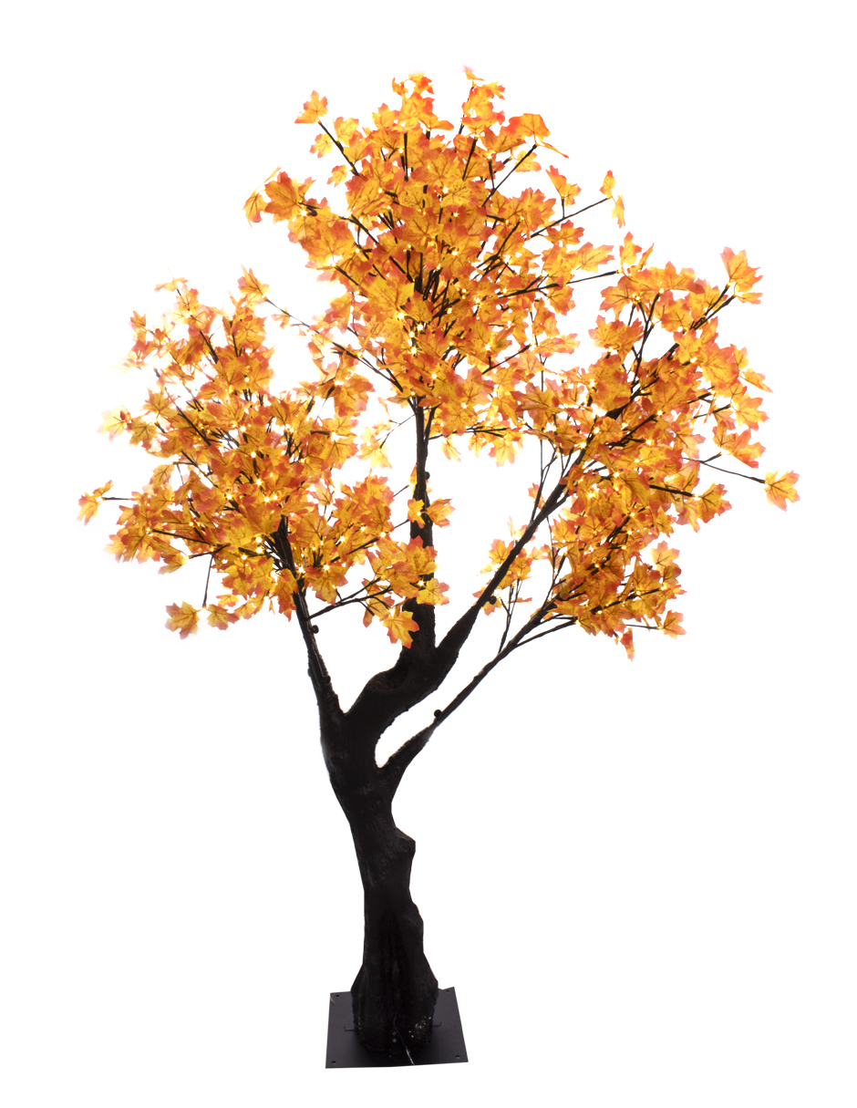 ARBOL LUZ LED HOJA MAPLE NARANJA 200CM 576LED