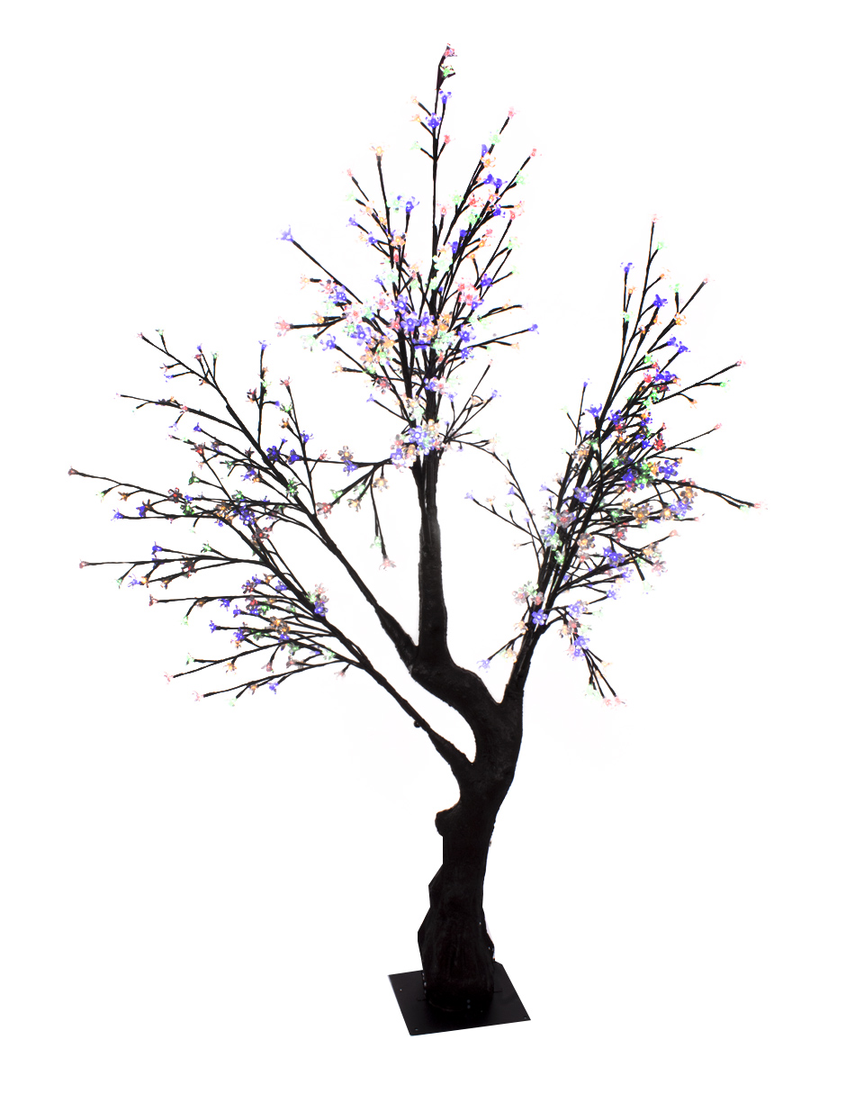 ARBOL LUZ LED FLORES MULTICOLOR 200CM 576LED