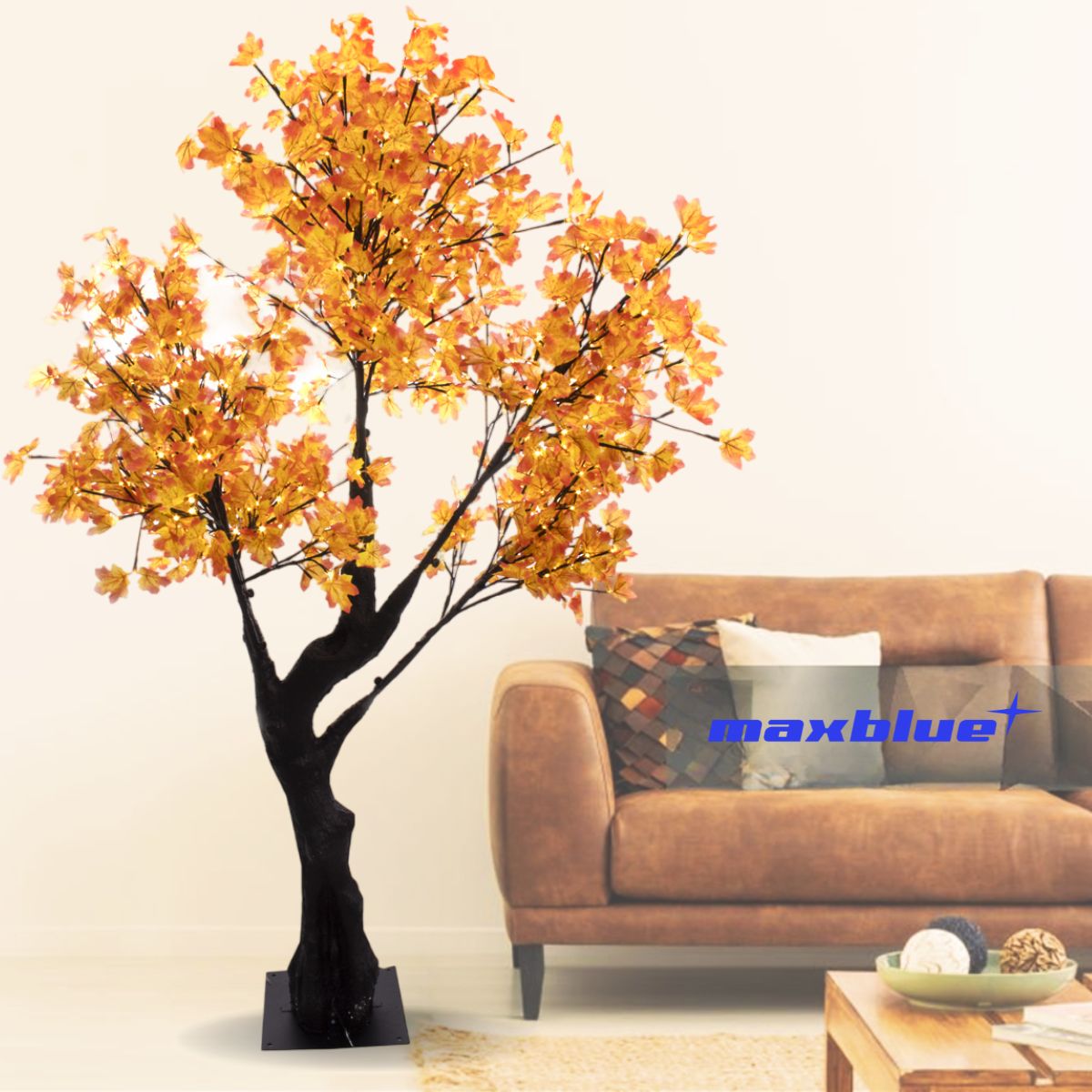 ARBOL LUZ LED HOJA MAPLE NARANJA 200CM 576LED