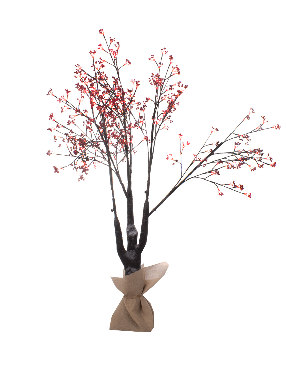 ARBOL LUZ LED FRUTOS ROJOS 180CMS 240LED