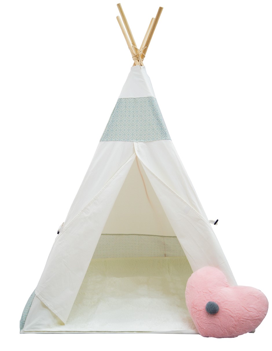 CARPA ESTILO TIPI ROMBOS TAPETE Y ALMOHADA