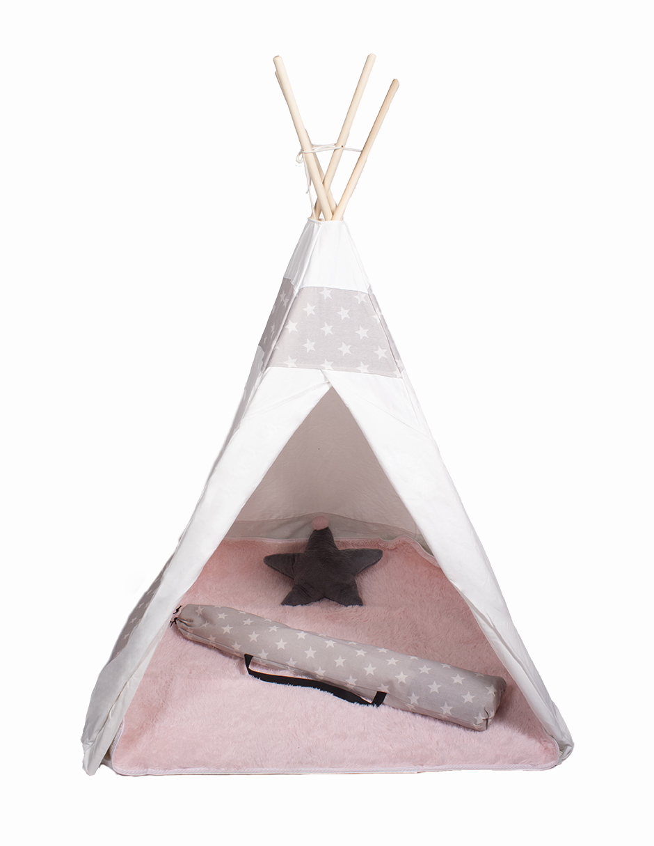 CARPA ESTILO TIPI ESTRELLA GRANDE TAPETE Y ALMOHADA