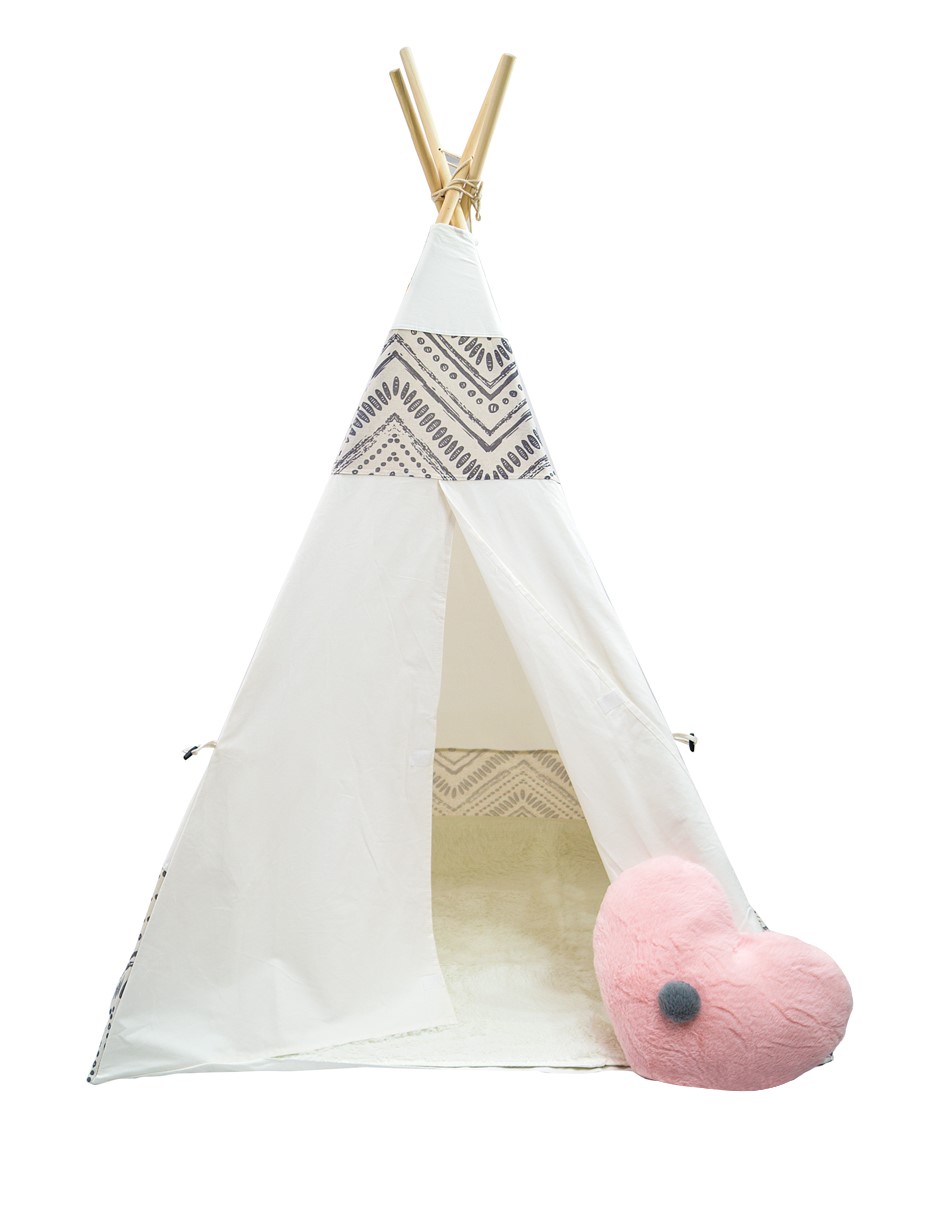 CARPA ESTILO TIPI GRECAS TAPETE Y ALMOHADA