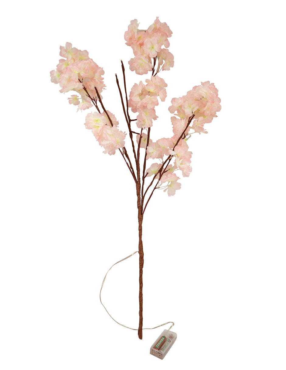 4 RAMAS LUZ LED FLOR DE CEREZO ROSA FUERT 80CM 12LED